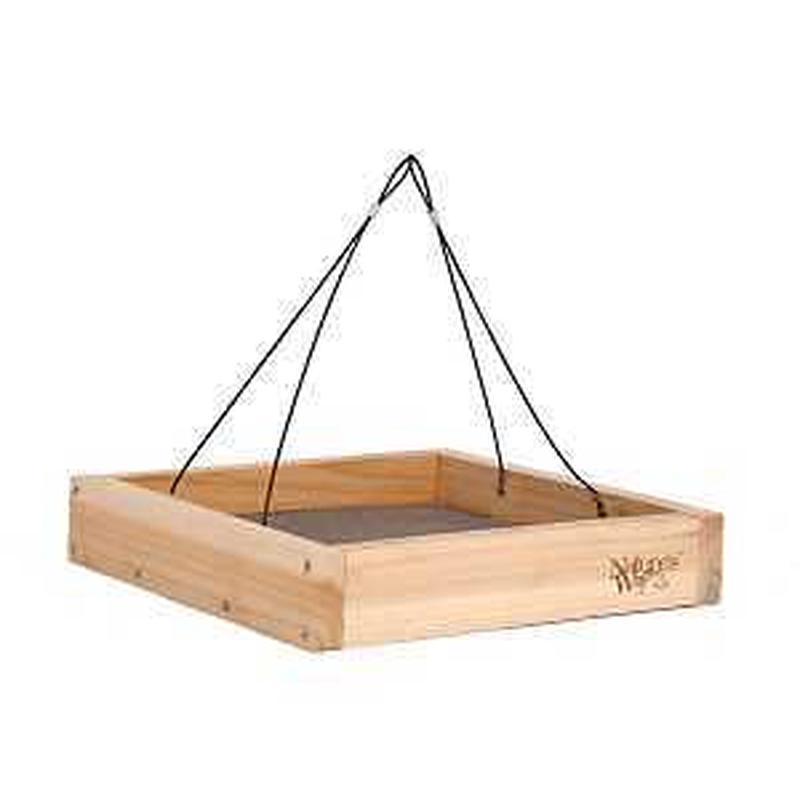 Nature's Way CWF3 Platform Feeder, Hanging, Mixed, Peanuts, Sunflower, Cedar, 2-1/4 in H