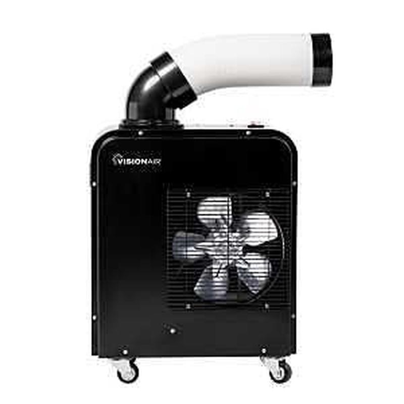 VisionAir 2VASPOT5300 Portable Spot Cooler, 7000 Btu Cooling, 1-Speed, 115 V, 15 A, Black