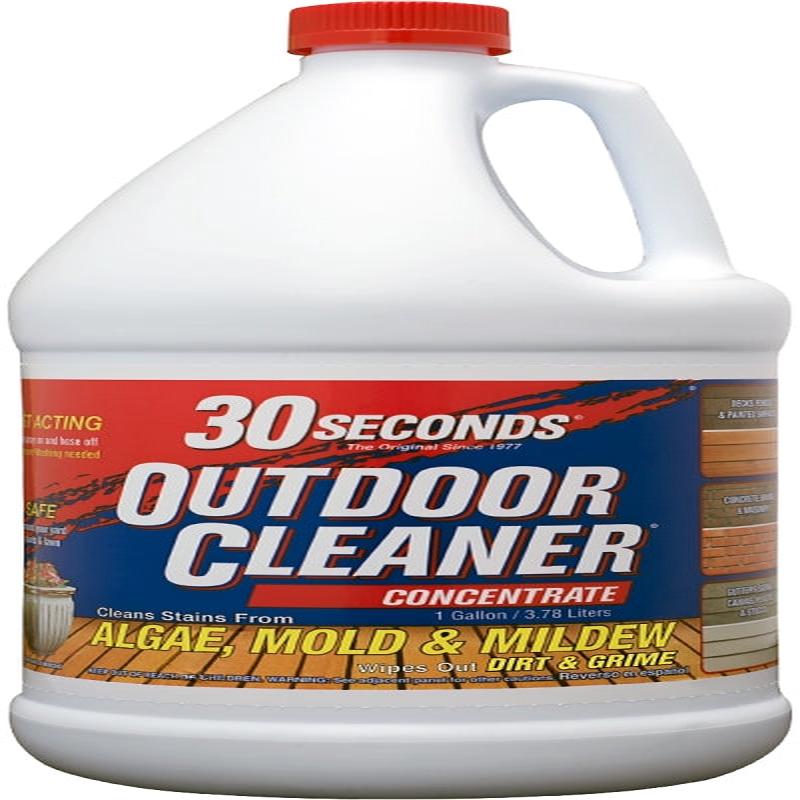 30 Seconds 1G30SJ Outdoor Cleaner, 1 gal, Bottle, Liquid, Bleach, Light Yellow