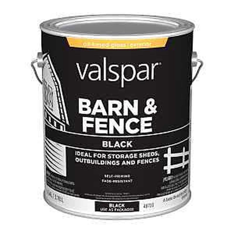 Valspar 009.0000703.007 Exterior Paint, Oil, Gloss, Black, 1 gal, 400 sq-ft/gal Coverage Area