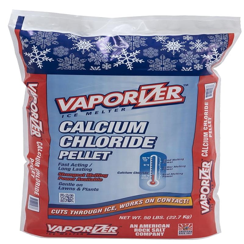 Vaporizer VP-CP50BG Calcium Chloride Pellet, Pellet Crystal, Solid, White, 50 lb, Bag