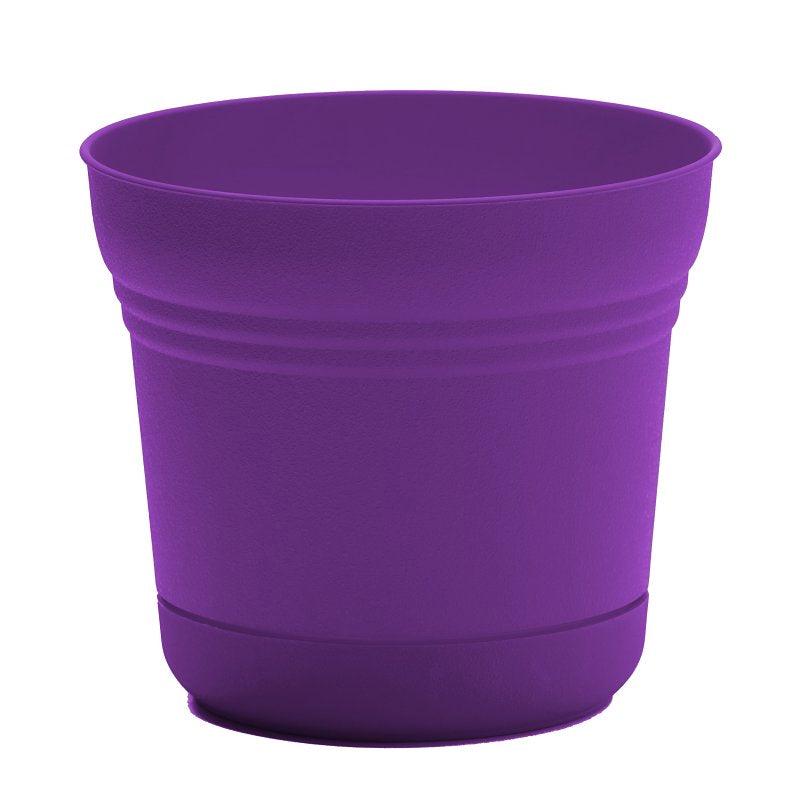 Bloem Saturn Series SP05928 Planter, 5 in Dia, 4-1/2 in H, Round, Plastic, Royal Lilac