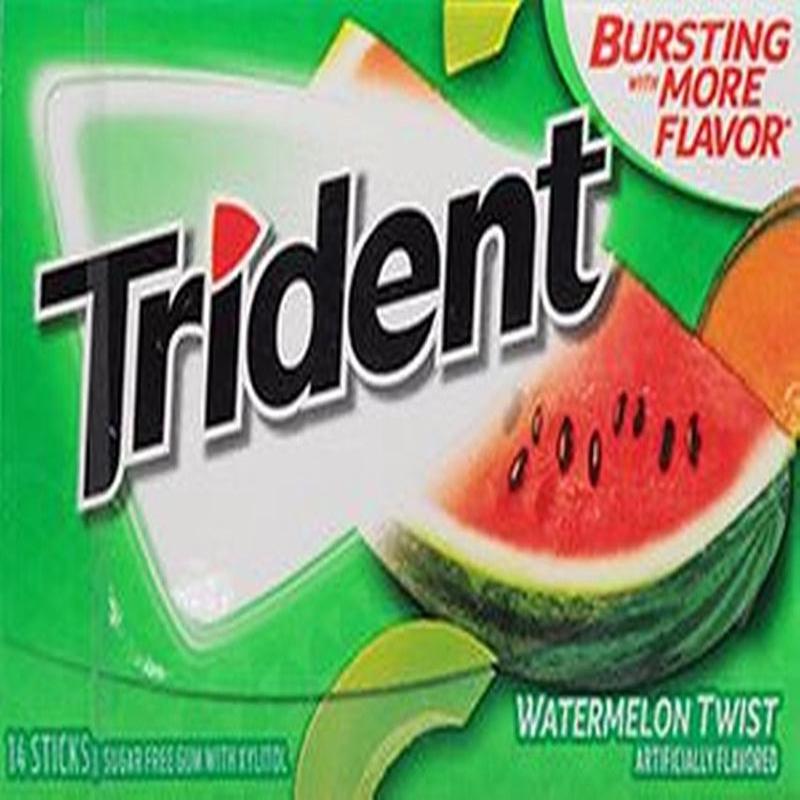 Trident MOZ01112 Gum, Watermelon Twist Flavor, 1.1 oz