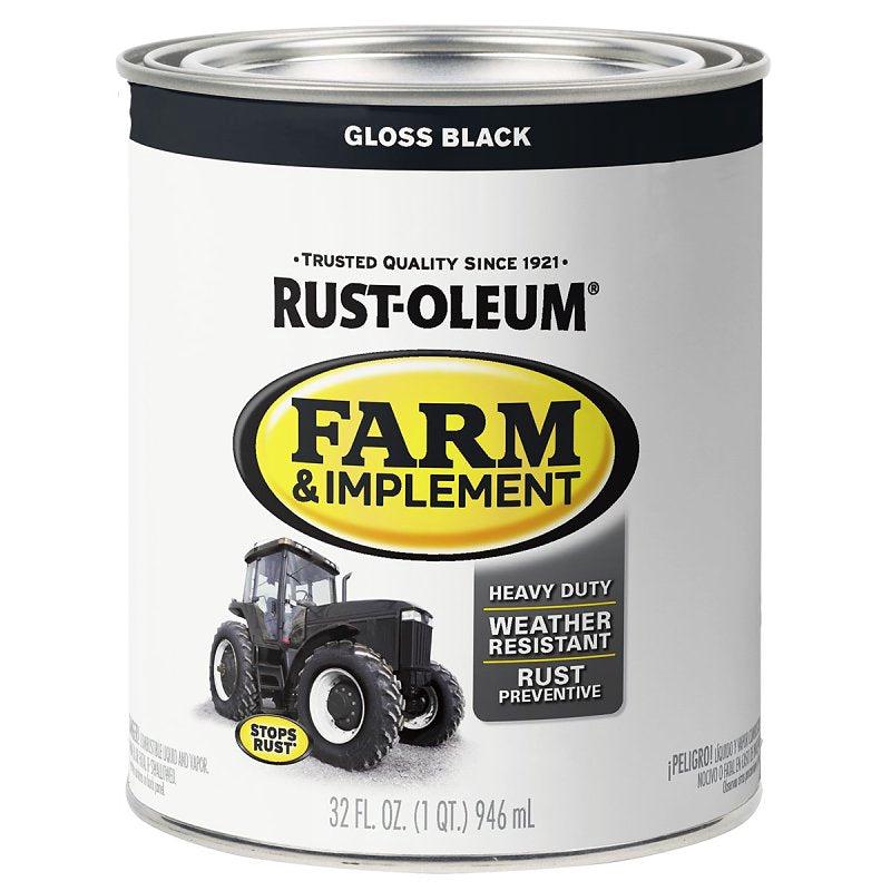 Specialty 280104 Farm Equipment Paint, Oil Base, Gloss Sheen, Gloss Black, 1 qt, 130 sq-ft/qt Coverage Area