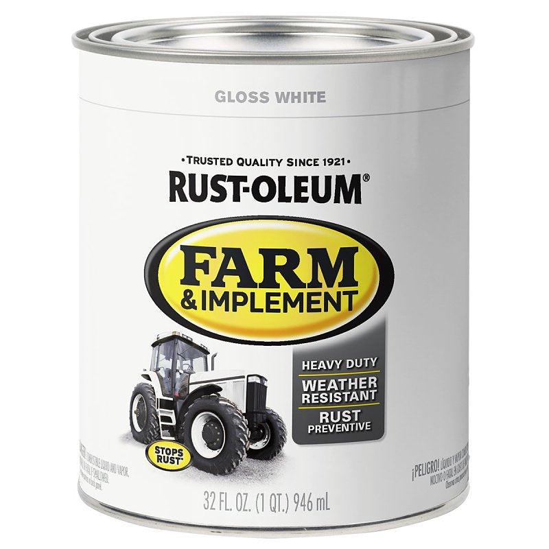 Specialty 280105 Farm Equipment Paint, Oil Base, Gloss Sheen, Gloss White, 1 qt, 130 sq-ft/qt Coverage Area