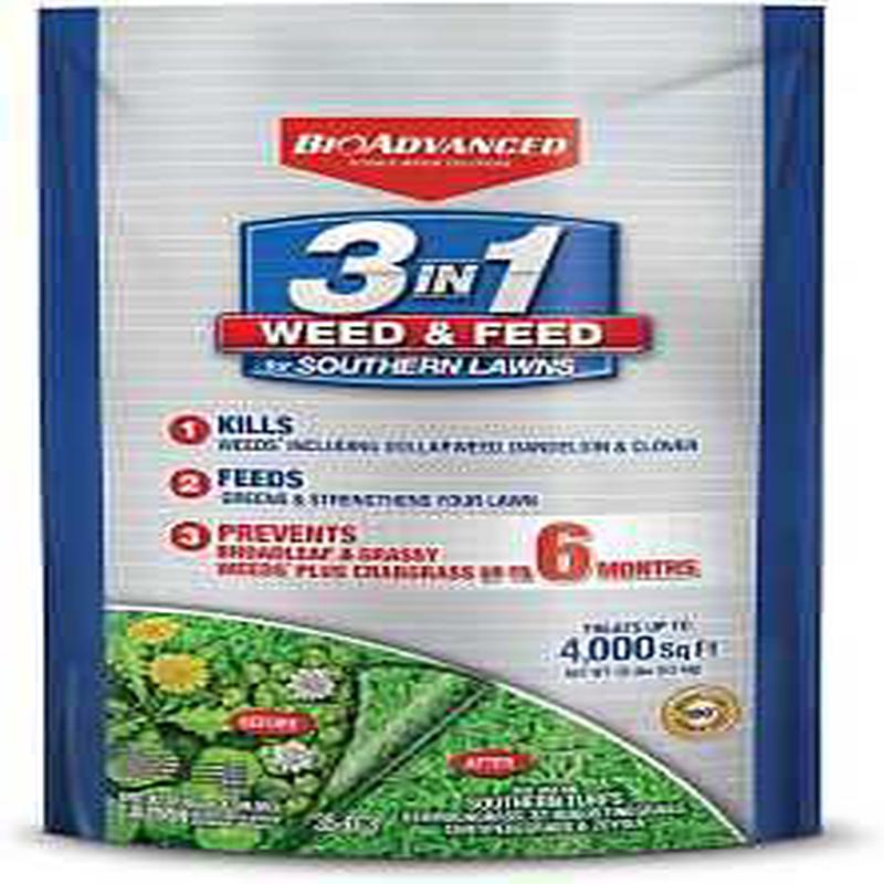 BioAdvanced 820105L 3-In-1 Weed and Feed, 10 lb Bag, Granular, 35-0-3 N-P-K Ratio