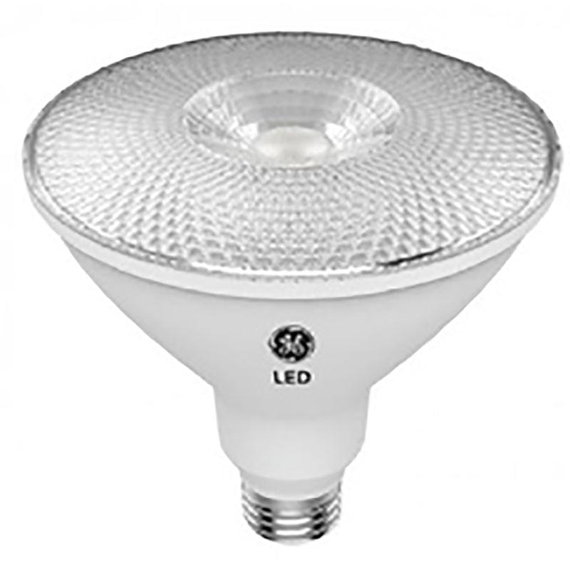 GE 38460 LED Bulb, Flood/Spotlight, PAR38 Lamp, E26 Lamp Base, Dimmable, Warm White Light, 3000 K Color Temp