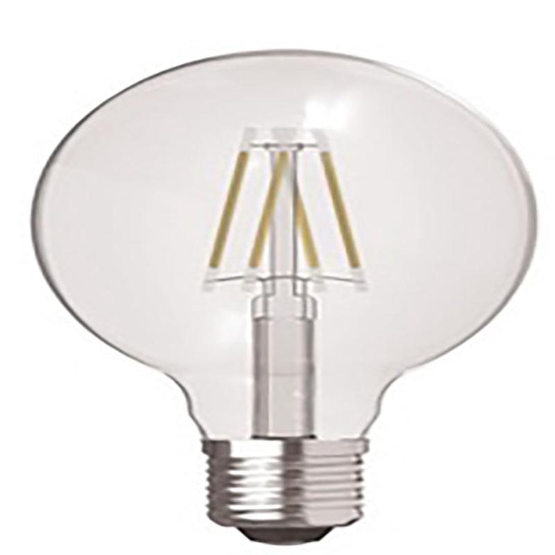 GE Industrial Solutions 23192 LED Bulb, Globe, G25 Lamp, 40 W Equivalent, E26 Lamp Base, Dimmable, Clear