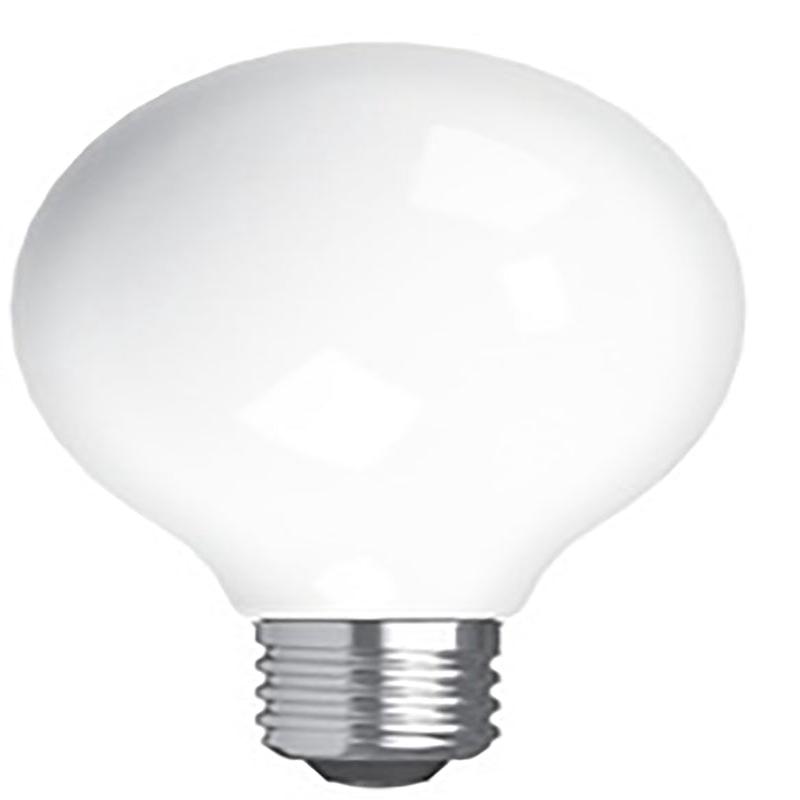 GE Industrial Solutions 24954 LED Bulb, 120 V, 350 Lumens, 4.5 W, G25 Lamp, 40 W Equivalent, E26 Lamp Base, Dimmable