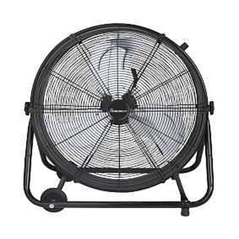 VisionAir 2VAFDRUM24 Heavy-Duty High-Velocity Tilting Drum Fan, 120 V, 24 in Dia Blade, 2-Speed, 6937 cfm Air