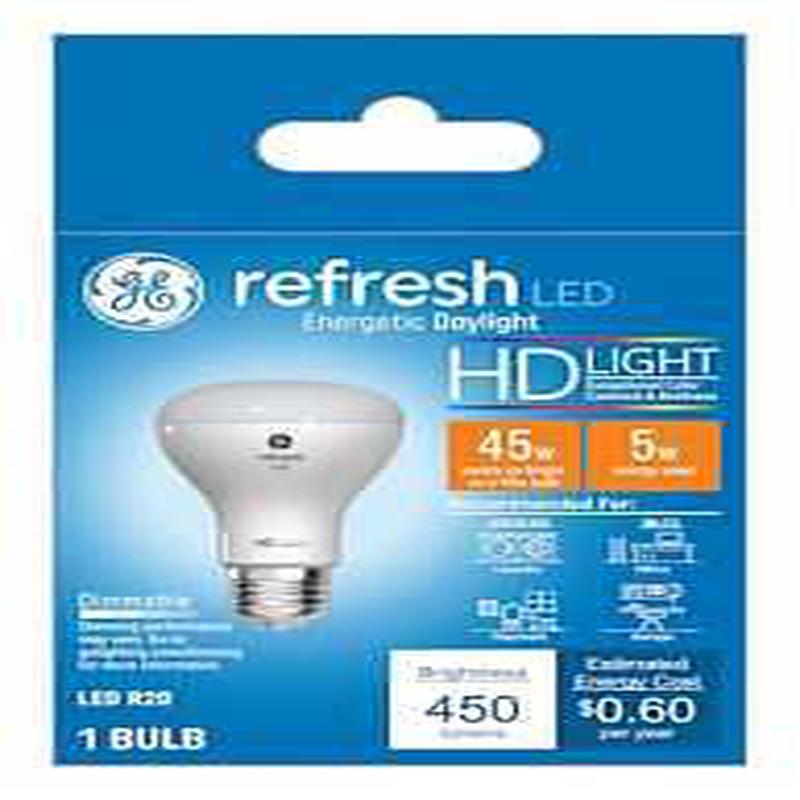GE 45546 LED Bulb, Flood/Spotlight, R20 Lamp, E26 Lamp Base, Dimmable