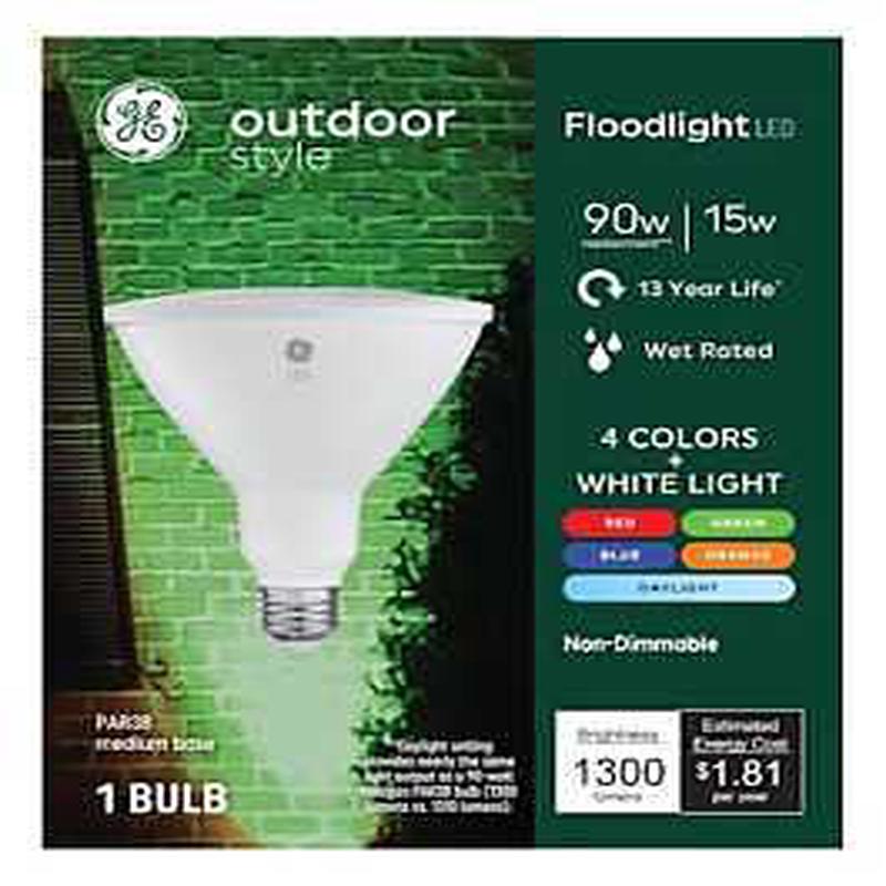 GE 93131938 Outdoor Style LED Light Bulb, PAR38 Lamp