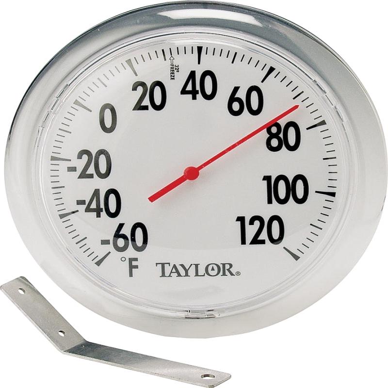 Taylor 5630 Thermometer, 6 in Display, -60 to 120 deg F, Metal Casing, Multi-Color Casing