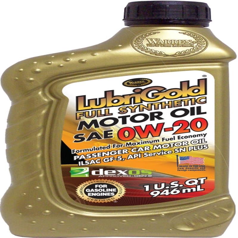 Warren LubriGold dexos1 401400 Motor Oil, 0W-20, 32 oz