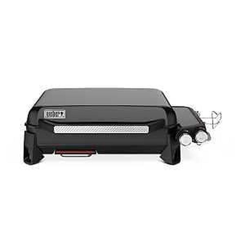 Weber Slate 1500532 Griddle Flat Top Gas Grill, 16,000 Btu/hr BTU, Liquid Propane, 2-Burner, Side Shelf Included: Yes