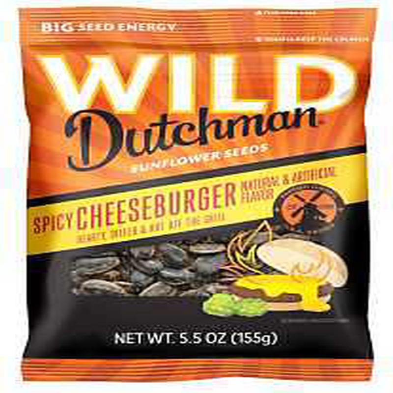 WILD Dutchman 518 Sunflower Seeds, Spicy Cheeseburger, 5.5 oz Bag