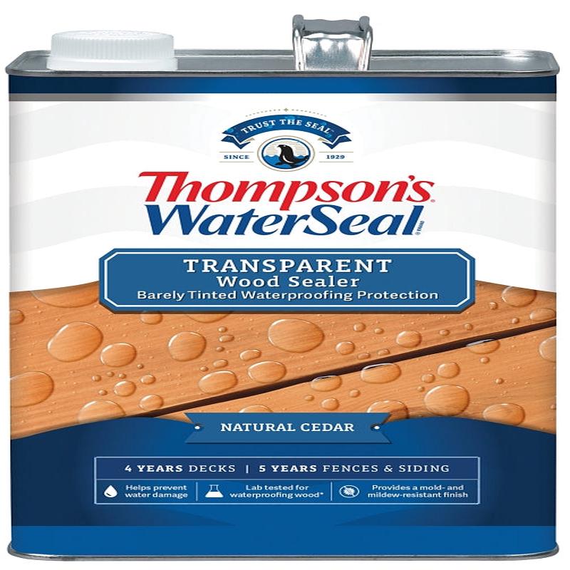 Thompson's WaterSeal TH.091601-16 Stain and Sealer, Natural Cedar, Liquid, 1 gal