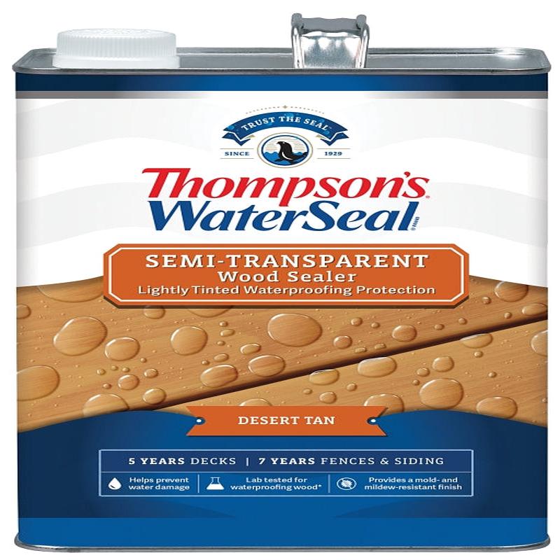 Thompson's WaterSeal TH.092701-16 Waterproofing Stain, Semi-Transparent, Desert Tan, 1 gal