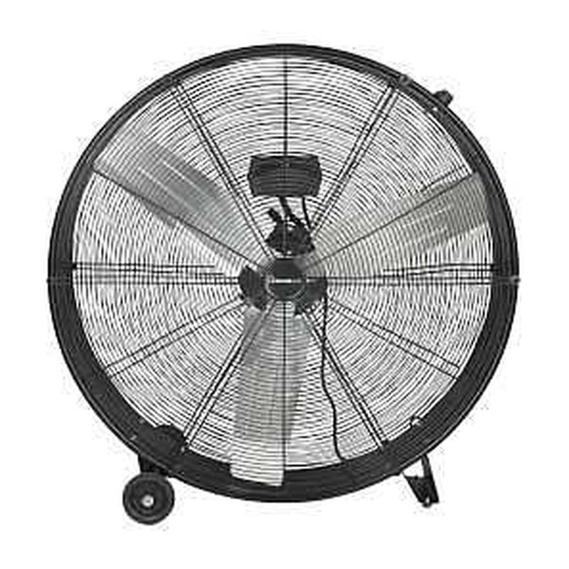 VisionAir 2VAFDRUM36 Heavy-Duty High-Velocity Drum Fan, 120 V, 36 in Dia Blade, 2-Speed, 12,000 cfm Air