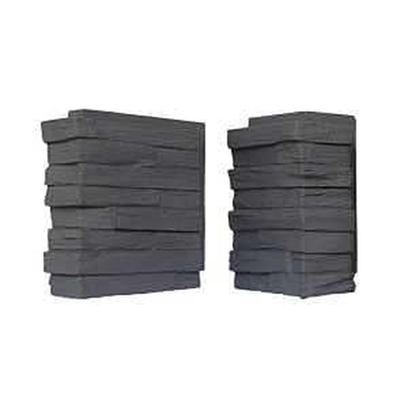 DuraKwik Stone 301CMC Siding Corner, 13 in L, 10 in W, 4 in Thick, Interlocking Edge, Slatestones Contemporary Profile