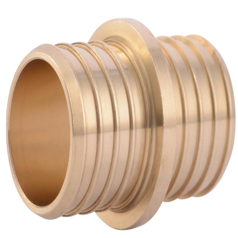 SharkBite UC020LF Coupling, 1 in, Barb x Crimp, Brass, 80 to 160 psi Pressure