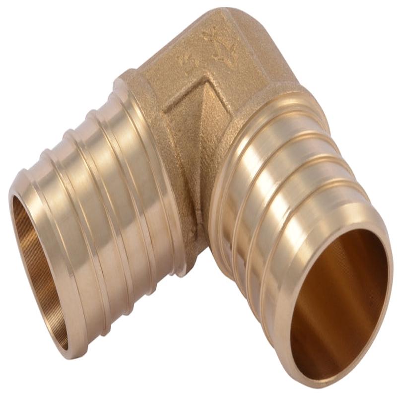 SharkBite UC260LF Pipe Elbow, 1 in, Barb, 90 deg Angle, Brass, 80 to 160 psi Pressure