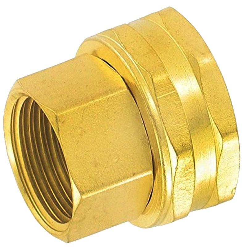 Gilmour 807764-1001 Swivel Connector, 3/4 in, FNPT, 3/4 in, FNH, Brass, 1/PK