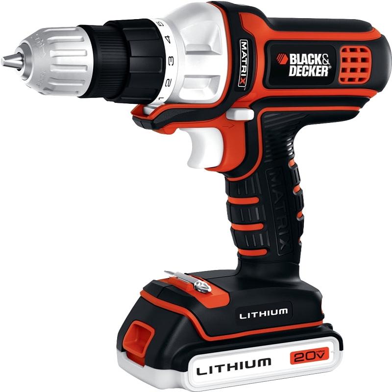 Black+Decker BDCDMT120C Drill/Driver, Battery Included, 3/8 in Chuck, Keyless Chuck, 20 V