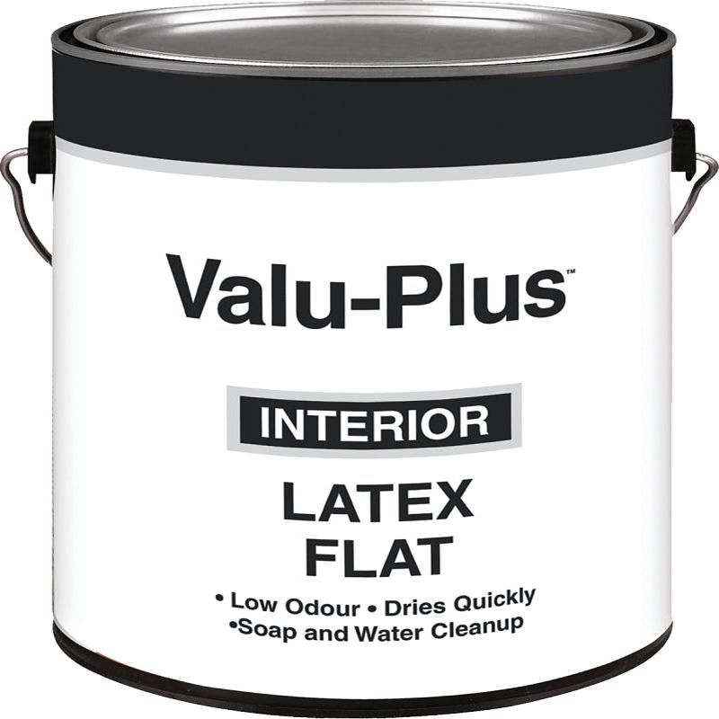 Valspar Value-Plus 2561GAL Interior Paint, Flat, Antique White, 1 gal Can