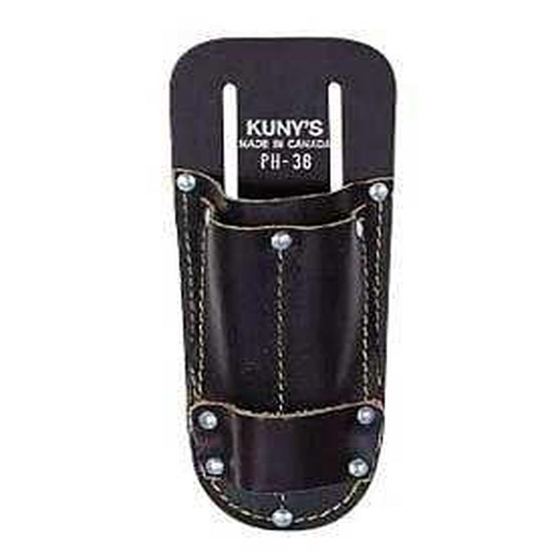 Kuny's Tool Works Series PH38 Tool Pouch, 1-Pocket, Leather, Black, 3-1/4 in W, 9 in H