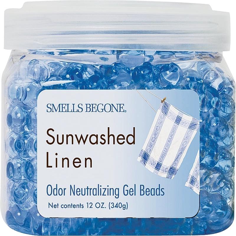 Smells Begone 52012 Odor Neutralizing Gel, 12 oz, Jar, Sunwashed Linen, 450 sq-ft Coverage Area