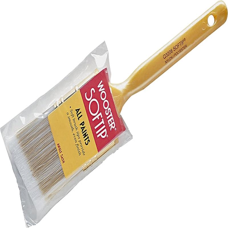 Wooster Q3208-2 Paint Brush, 2 in W, 2-3/16 in L Bristle, Nylon/Polyester Bristle, Beaver Tail Handle