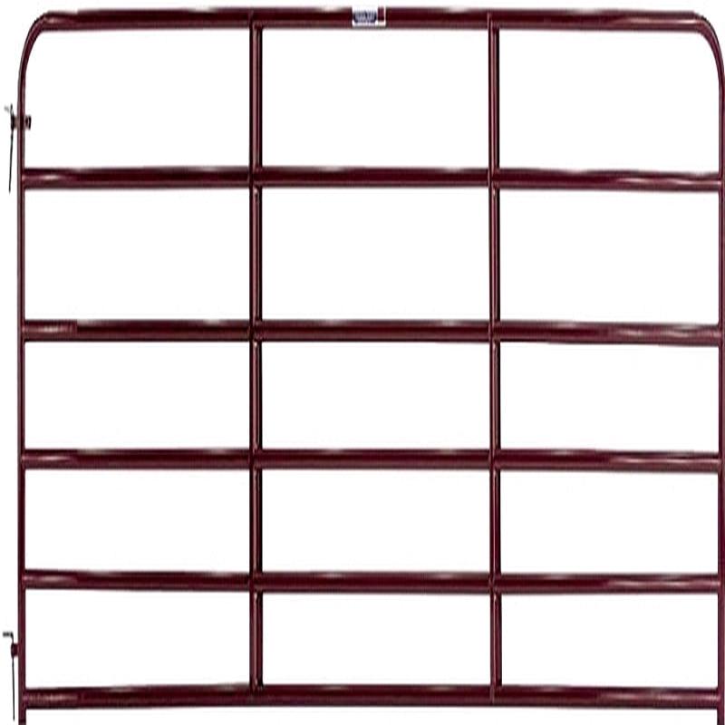 Tarter 6ER12 Tube Gate, 12 ft W Gate, 50 in H Gate, Steel Frame, Red
