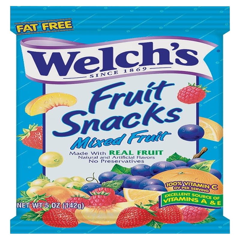 Welch's WMF12 Fruit Snack, Mixed Fruit Flavor, 5 oz Bag