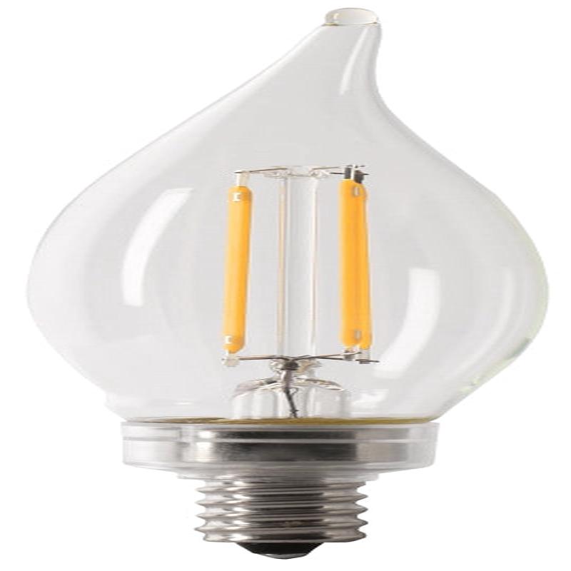 Feit Electric CFC40/927CA/FIL/6 LED Bulb, Decorative, 300 Lumens, 3.3 W, Flame Tip Lamp, 40 W Equivalent, Soft White