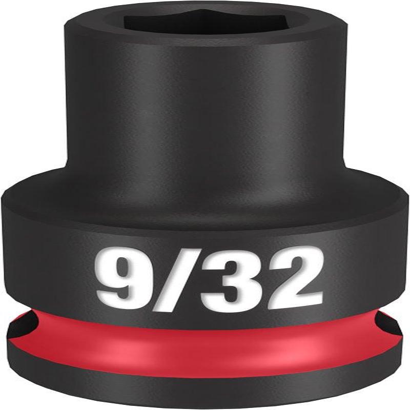 Milwaukee SHOCKWAVE Impact Duty Series 49-66-6101 Shallow Impact Socket, 9/32 in Socket, 3/8 in Drive, Square Drive