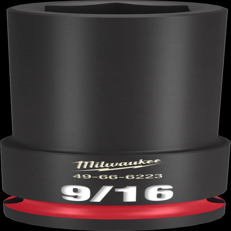 Milwaukee SHOCKWAVE Impact Duty Series 49-66-6223 Deep Impact Socket, 9/16 in Socket, 1/2 in Drive, Square Drive
