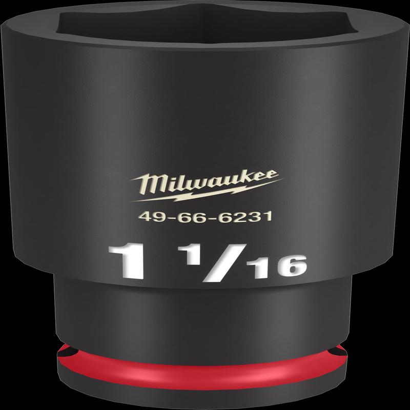 Milwaukee SHOCKWAVE Impact Duty Series 49-66-6231 Deep Impact Socket, 1-1/16 in Socket, 1/2 in Drive, Square Drive
