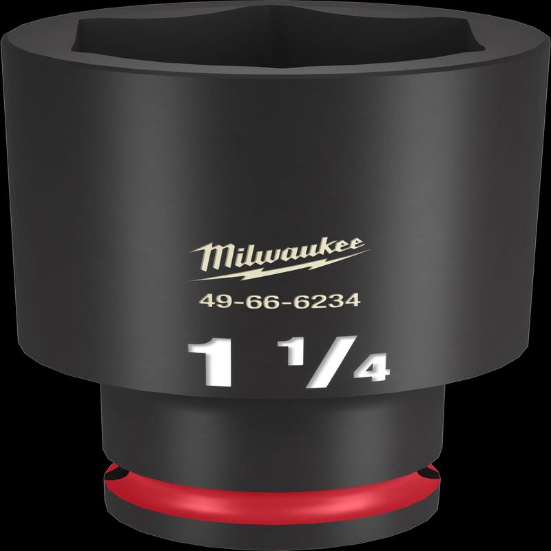 Milwaukee SHOCKWAVE Impact Duty Series 49-66-6234 Deep Impact Socket, 1-1/4 in Socket, 1/2 in Drive, Square Drive