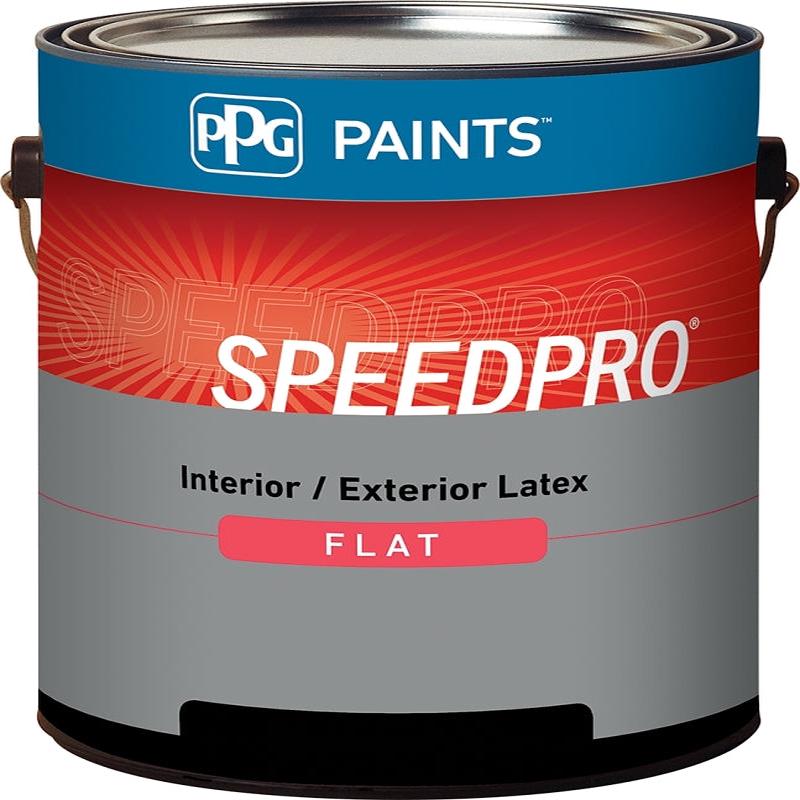 PPG SPEEDPRO 14-650/01 Interior Paint, Flat Sheen, White, 1 gal, 400 to 500 sq-ft/gal Coverage Area