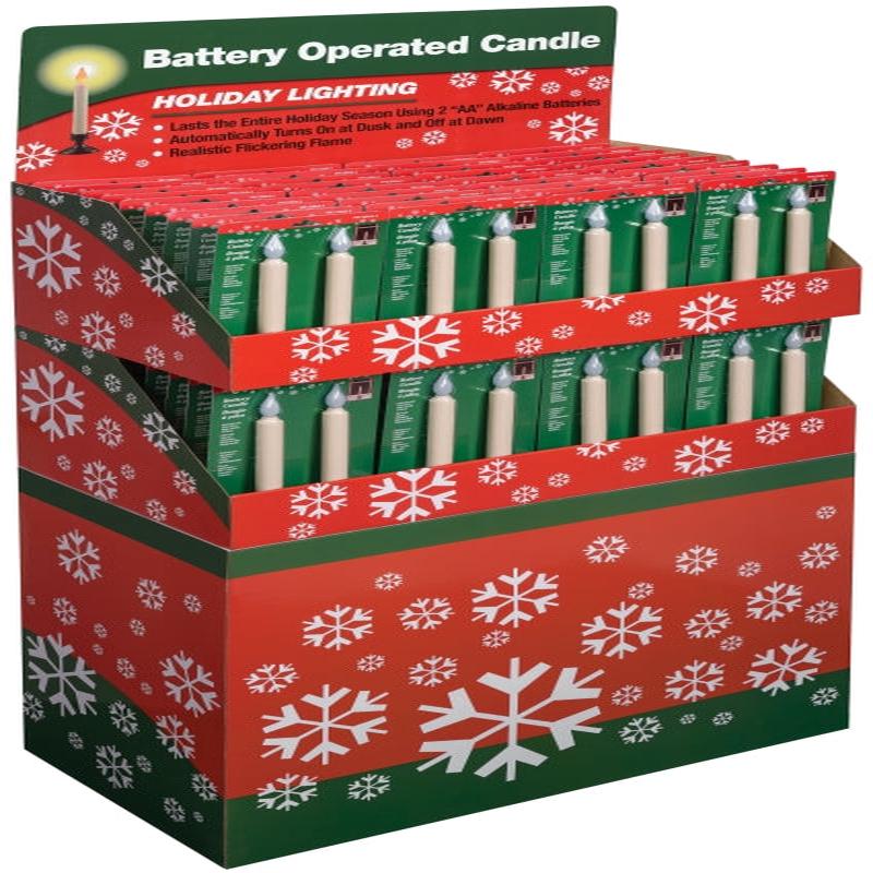 Xodus Innovations FPC1205A-2-72 Window Candle, 8-7/8 in H Candle, AA Alkaline Battery, LED Bulb, Amber Bulb