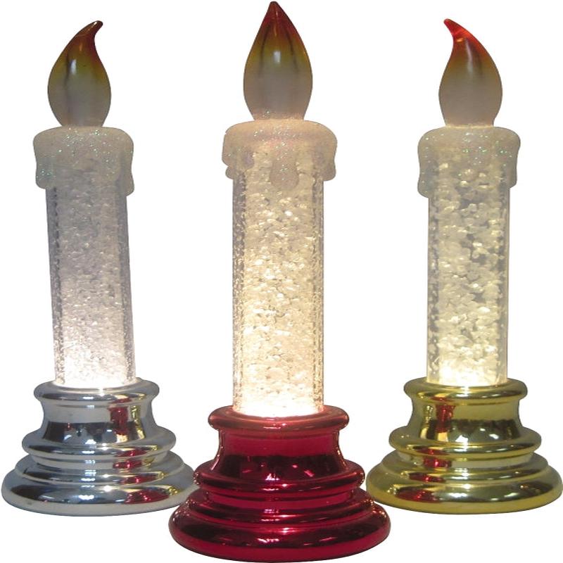 ACRYLIC B/O 6.75IN CANDLE PDQ