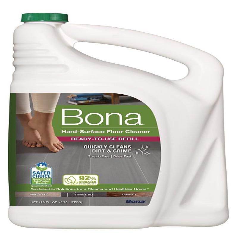 Bona WM700018172 Hard-Surface Floor Cleaner Refill, 128 oz Bottle, Liquid, Mild, Green