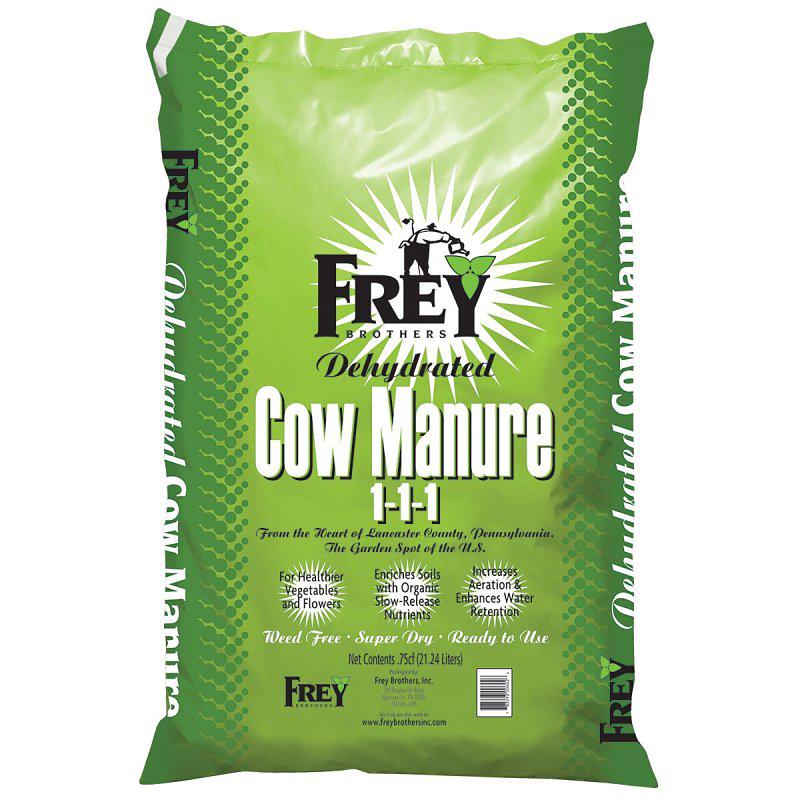 Frey CM3000 Dehydrated Cow Manure, Dark Brown, Earthy Smell, 40 lb Bag