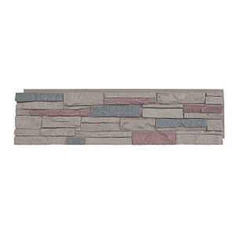 DuraKwik Stone 308TFP Siding Panel, 13 in L, 48 in W, 2 in Thick, Interlocking Edge, Ledgestone Profile, Taylor Falls
