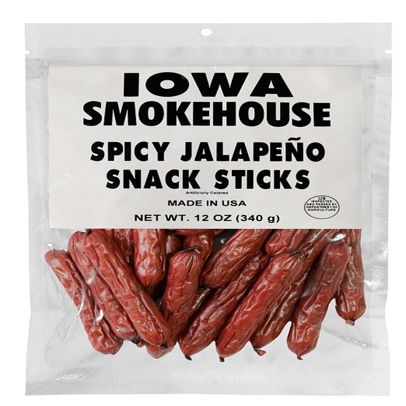 Iowa Smokehouse IS-SNK12S-6CT Snack Stick, Jalapeno, 12 oz