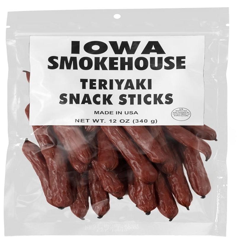 Iowa Smokehouse is-snk12t Snack Sticks, Teriyaki, 12 oz