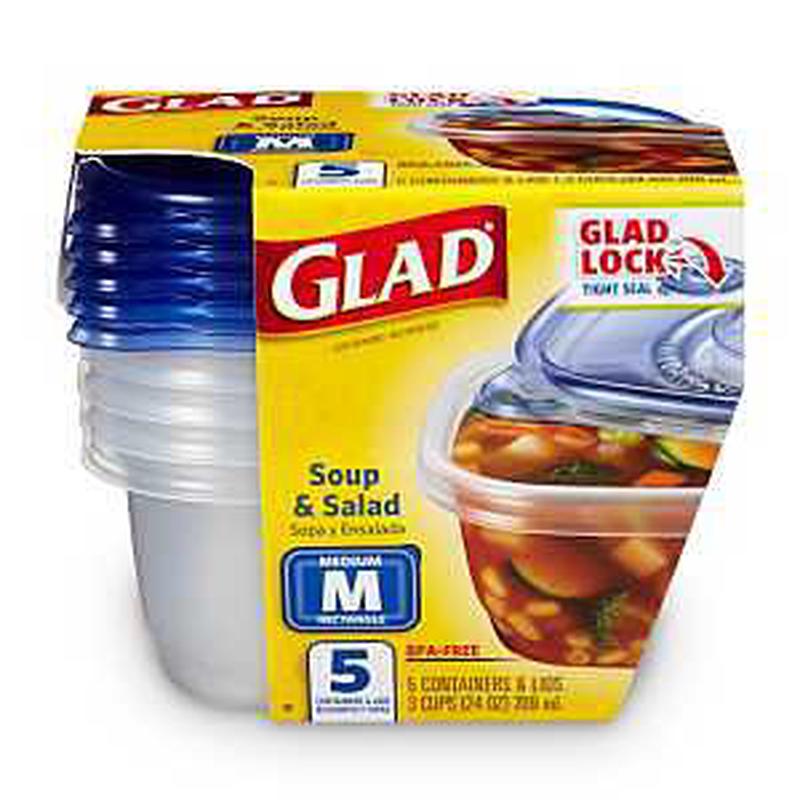 Glad BBG10076 Medium Soup and Salad, 24 oz, Plastic, Clear