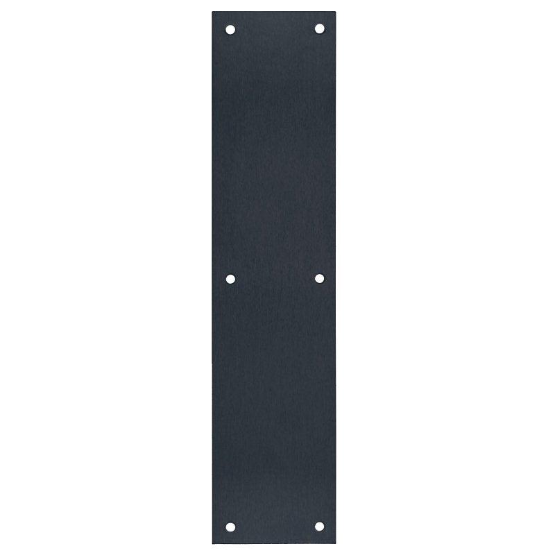 Tell Manufacturing DT101944 Push Plate, 15 in L, 3-1/2 in W, 0.05 ga Gauge, Stainless Steel, Matte Black