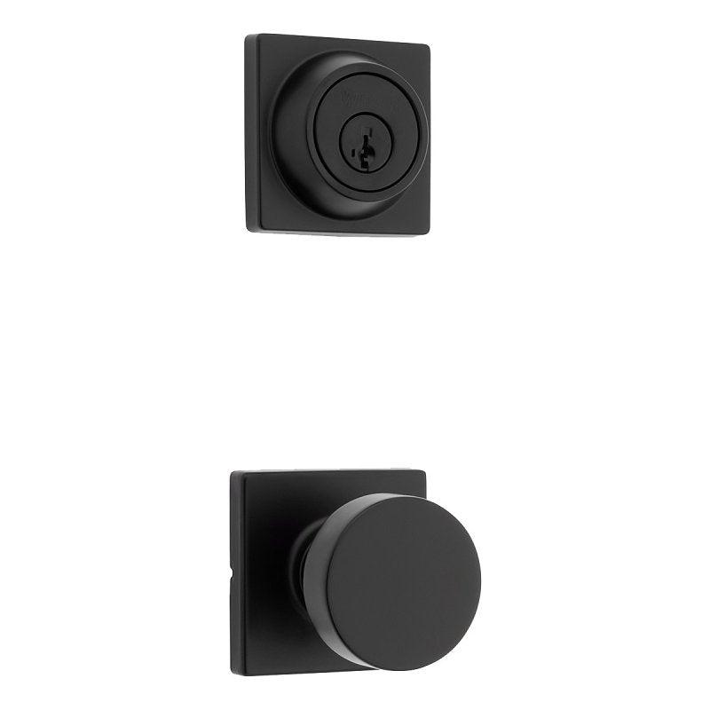 Weiser Cambie 9GACS74810-003 Combination Lockset, Knob Handle, Contemporary Design, Matte Black, Turn Piece
